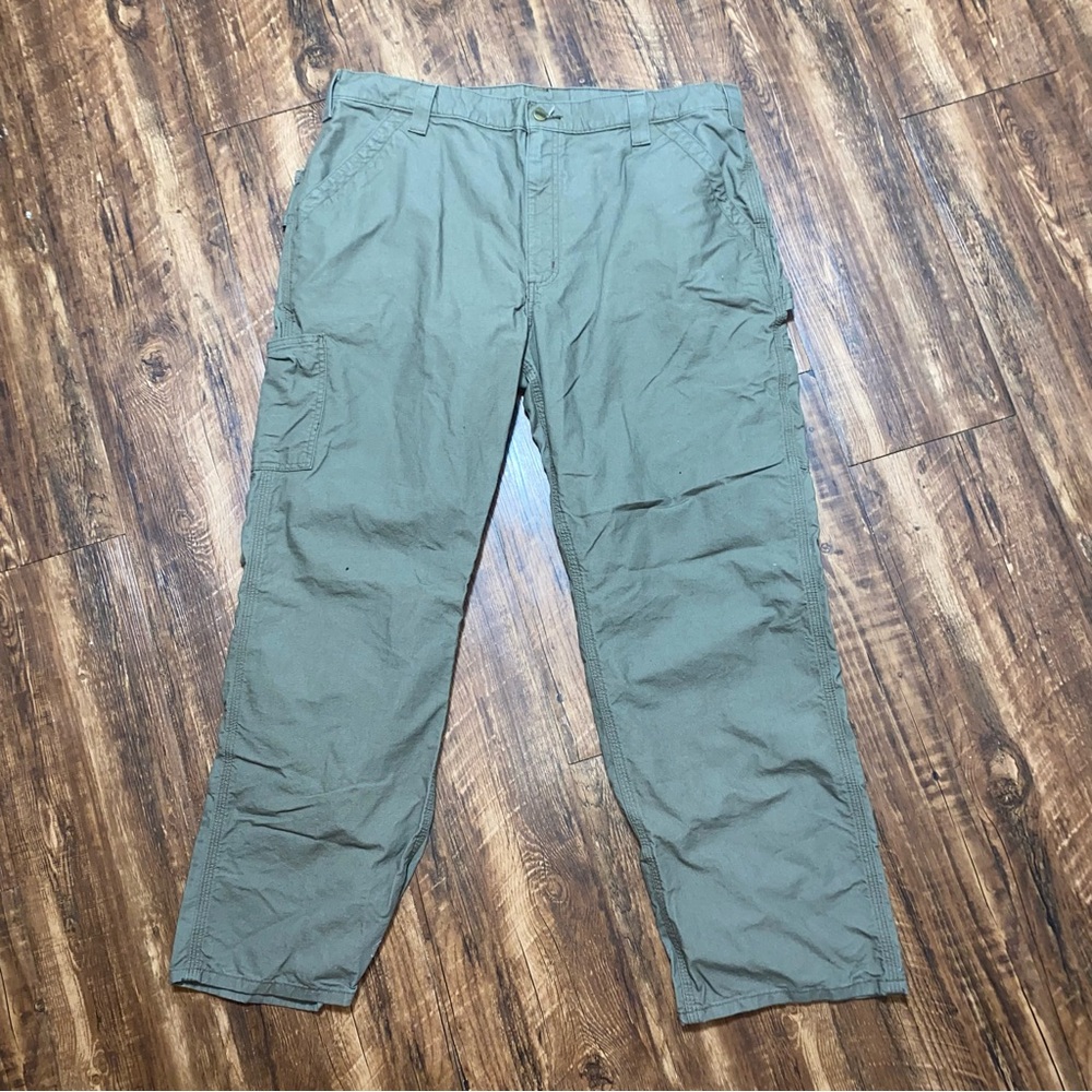 Carhartt Green Cargo Dungarees Cotton‎ Pants Men 40x30